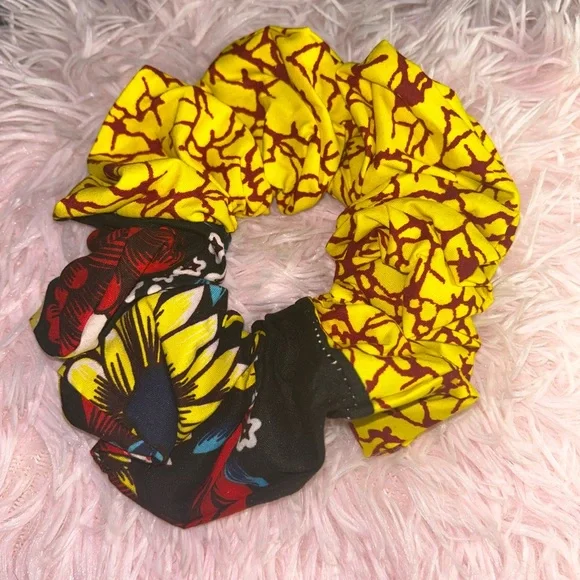 Colorful Hair Scrunchie. Large - Picture 2 of 2